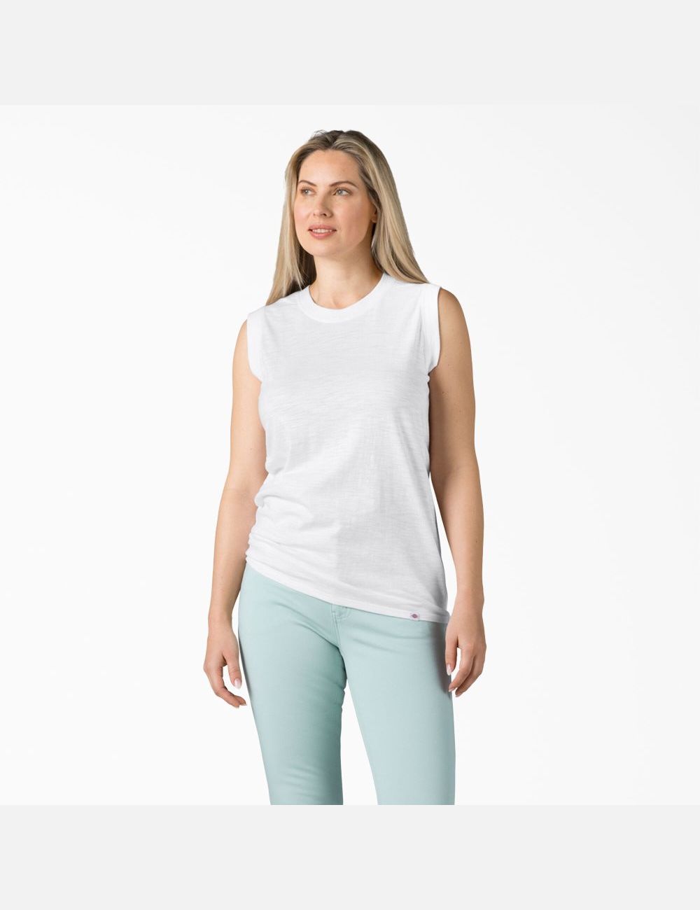 White Dickies Tank Top | 902DPFHXJ