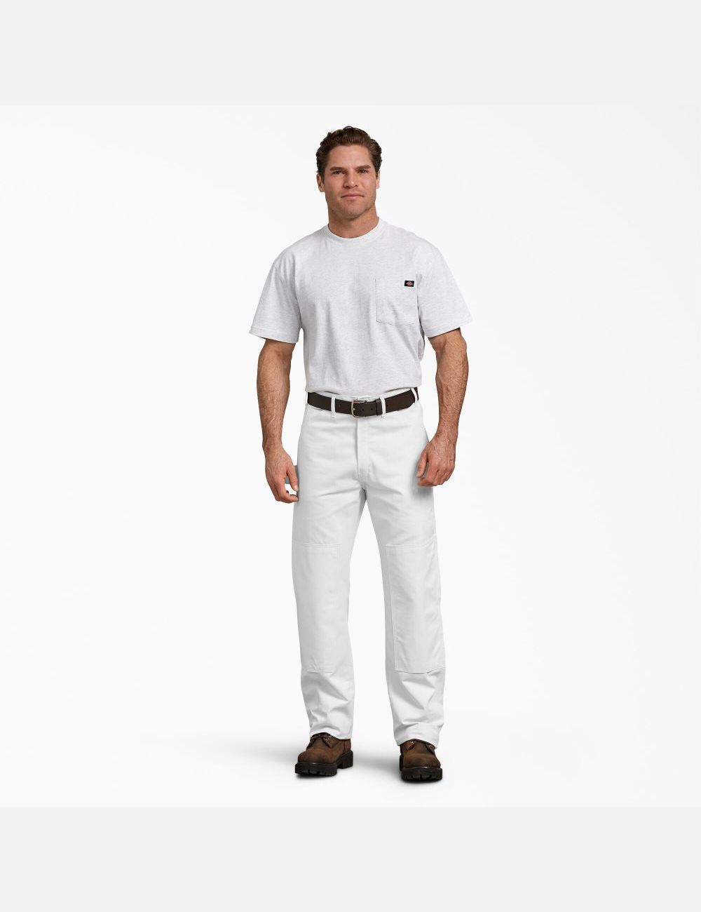 White Dickies Utility Painters Painter Pants | 205DCVSMZ