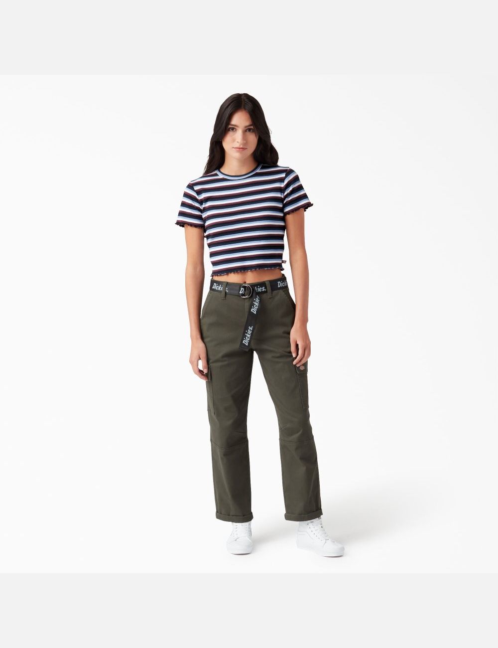 Wine/Jacaranda Baby Stripe Dickies Stripe Baby T-Shirt Cropped Tops | 713XIDOGS