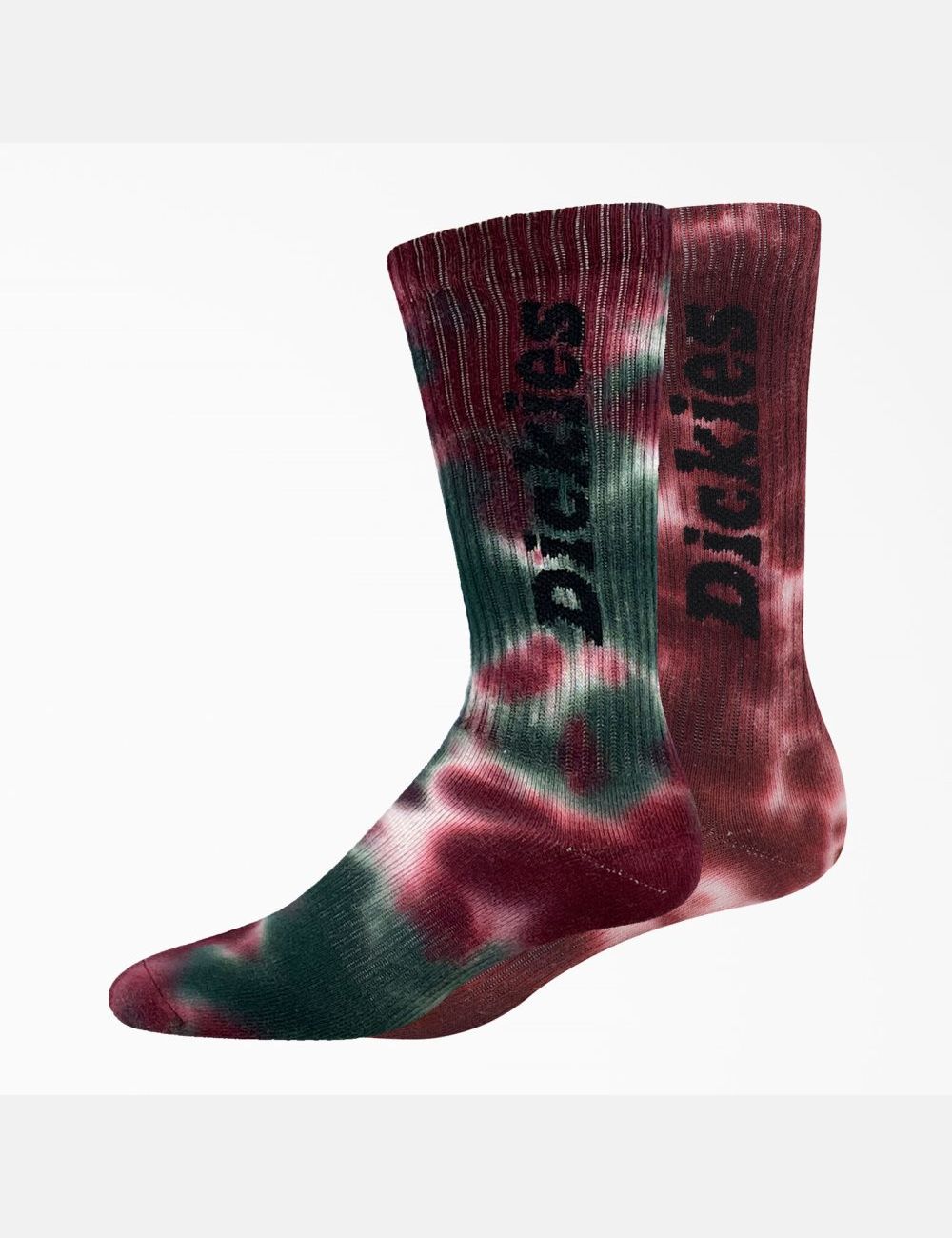 Wine Tie-Dye Dickies Tie-Dye Crew Socks | 251IJVNYR